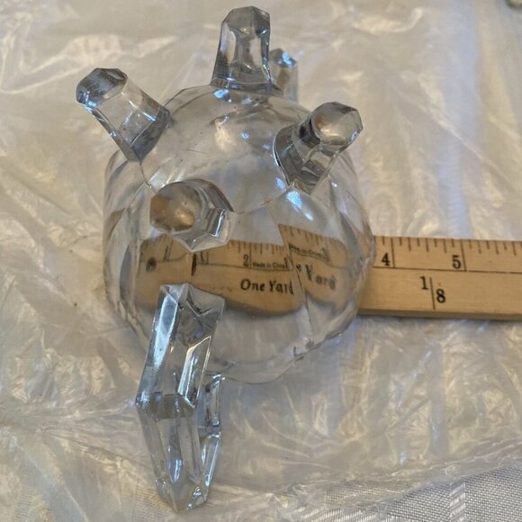 Indiana Glass Sugar Bowl and Creamer Pitcher Set Colonial Notched Clear 4 Footed - Picture 8 of 11